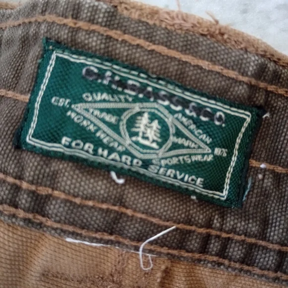 GH Bass Khaki Shorts Cotton Cargo Size 33 - Picture 4 of 9